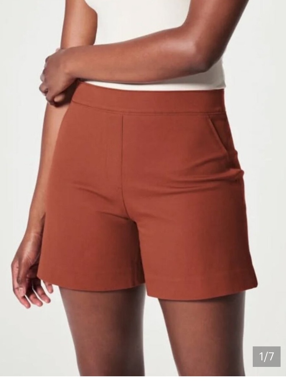SPANX Women’s High-Waist Rust 6 inch Shorts